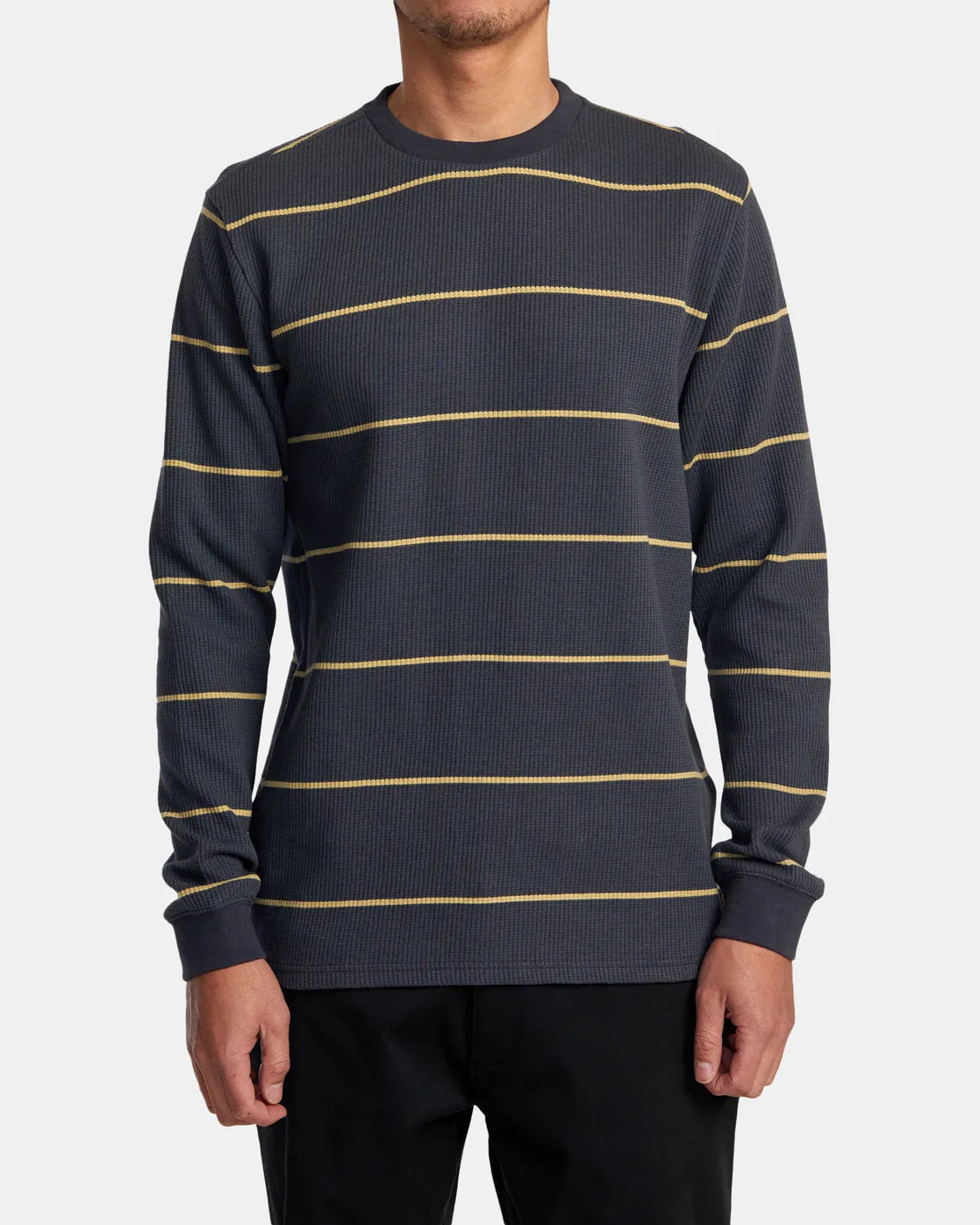 Dayshift Thermal Stripe Long Sleeve - Garage Blue