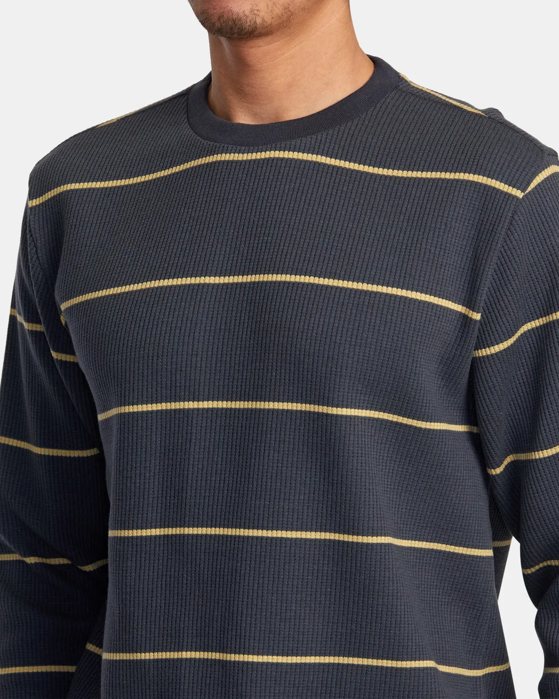 Dayshift Thermal Stripe Long Sleeve - Garage Blue