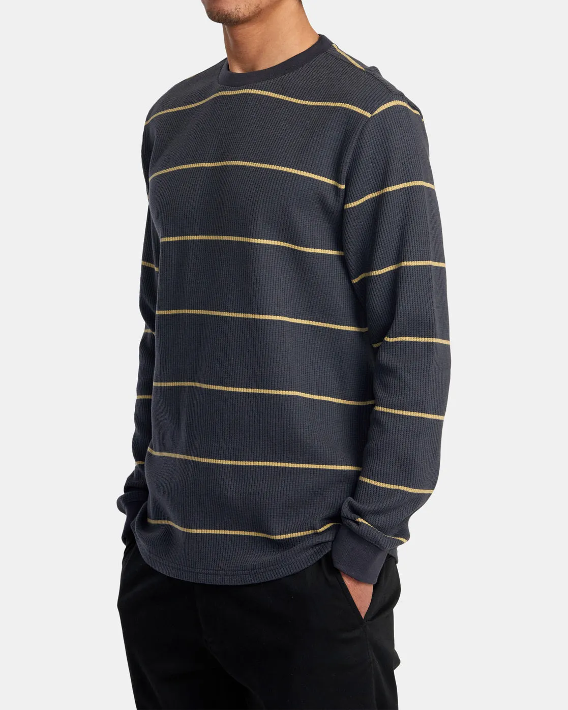 Dayshift Thermal Stripe Long Sleeve - Garage Blue