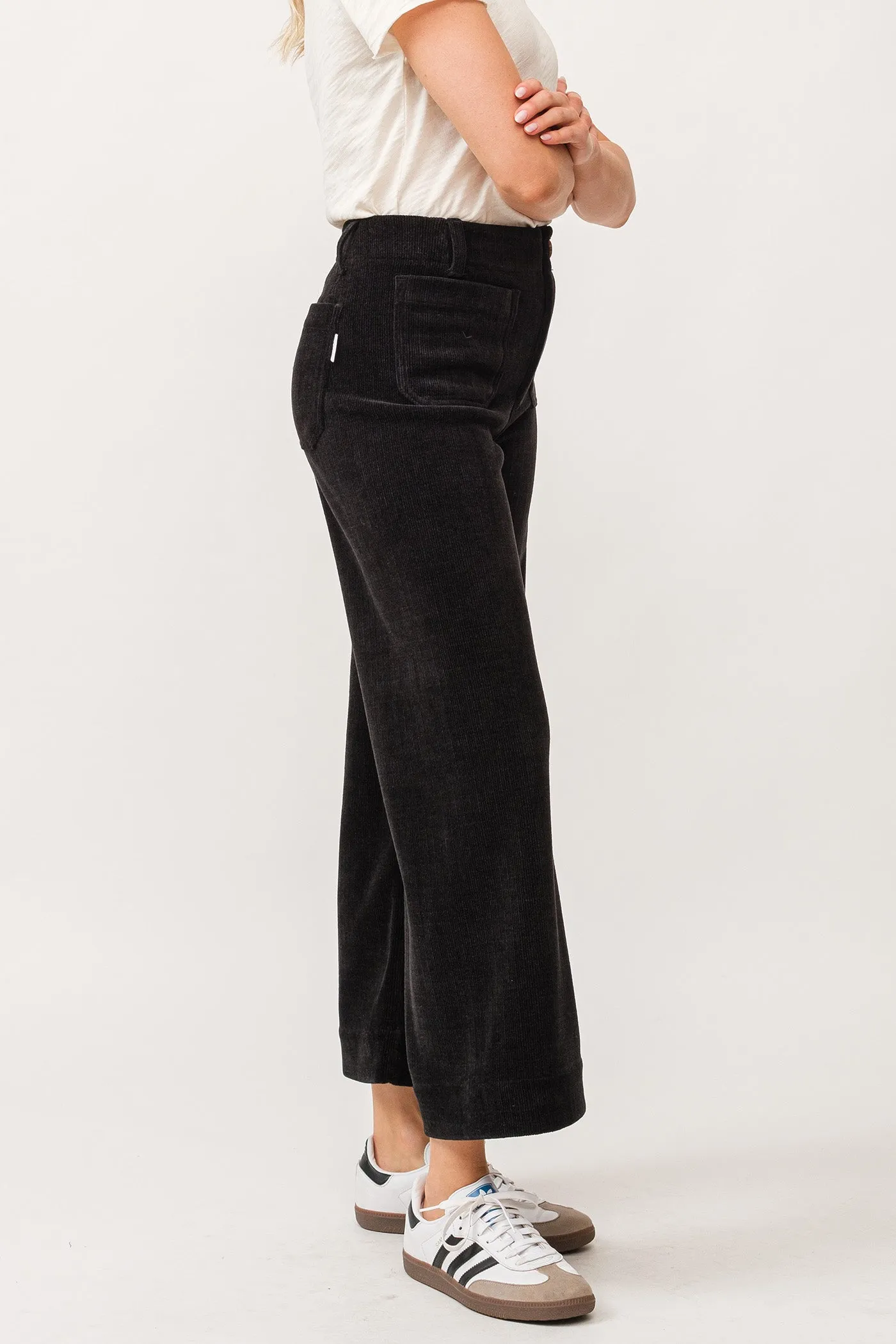 Dear John Audrey High Rise Wide Leg Jean in Black