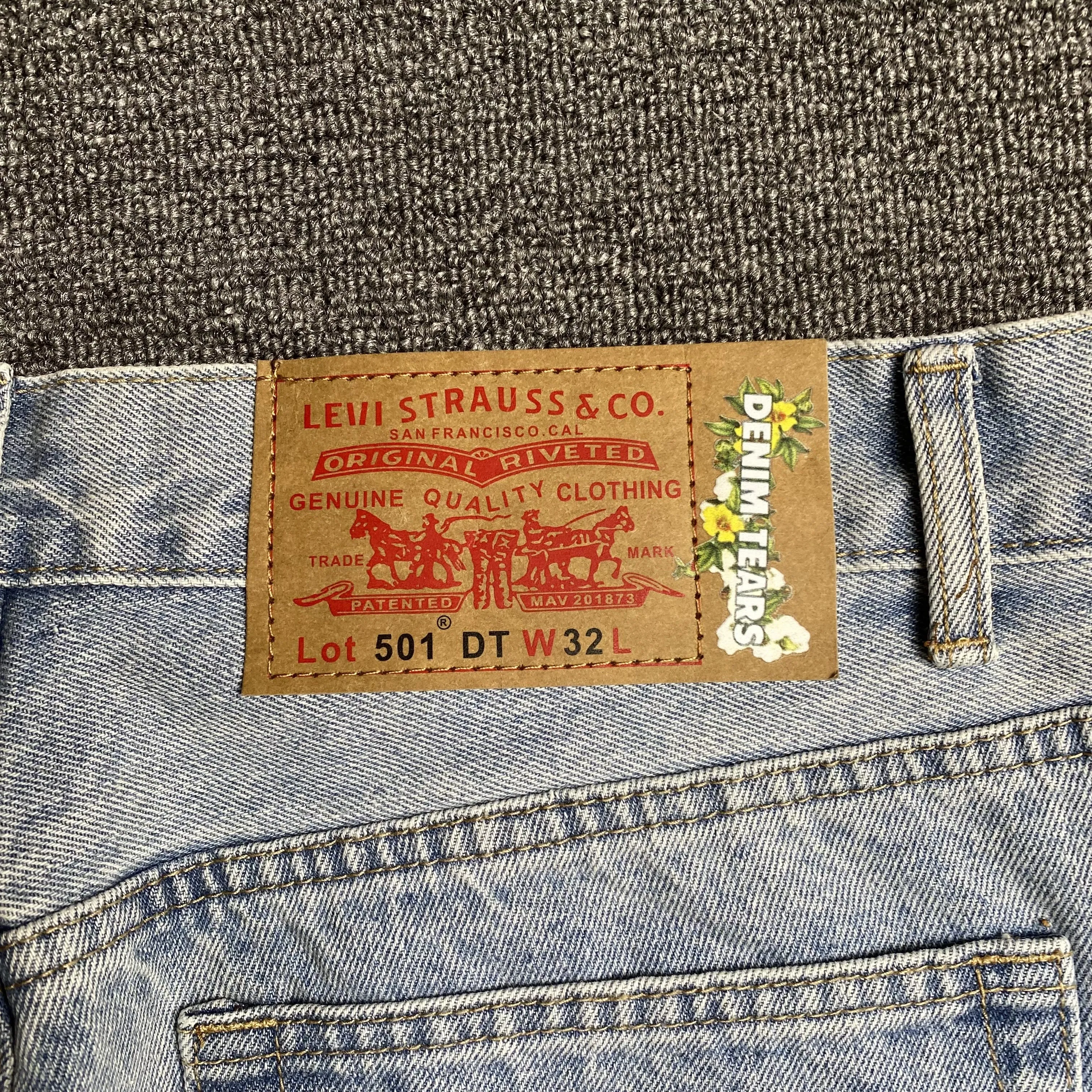 DENIM TEARS x LEVI'S COTTON WREATH JEANS LIGHT WASH