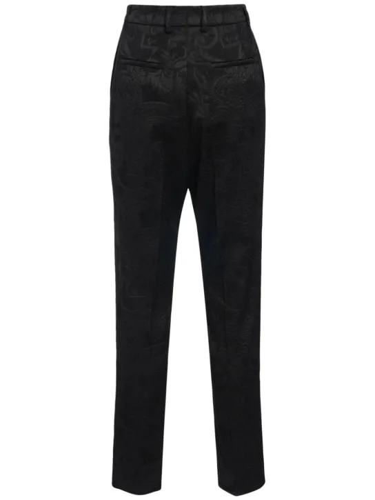 Dolce&amp;Gabbana   High rise jacquard straight pants 