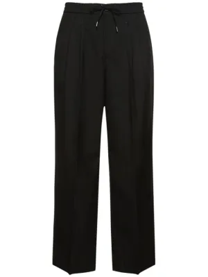 Dunst   5-pocket wide leg wool blend pants 