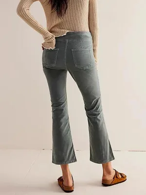 Elastic Slim Cropped Daily Trousers Casual Pants