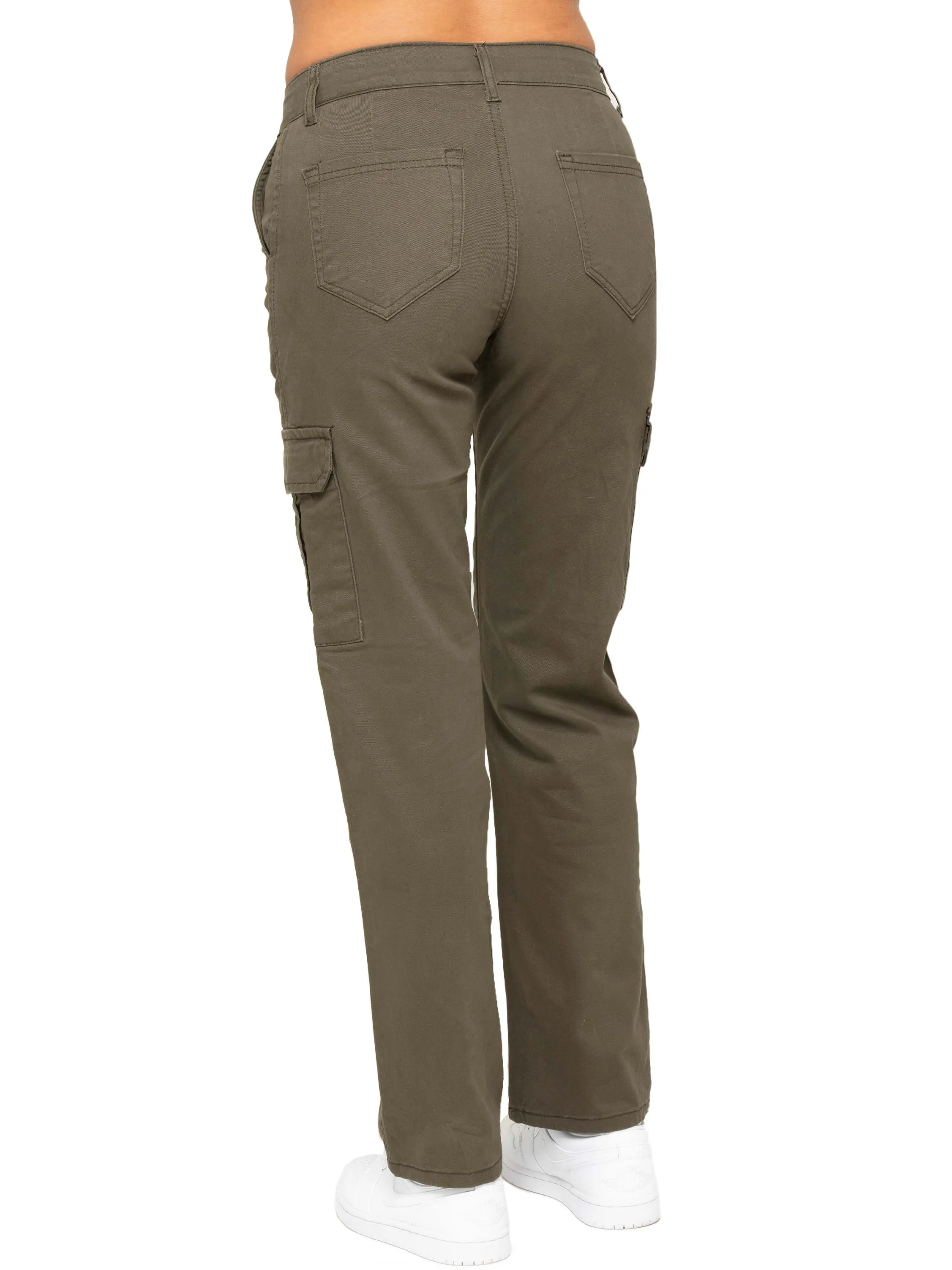 Enzo | Womens Stretch Cargo Jeans