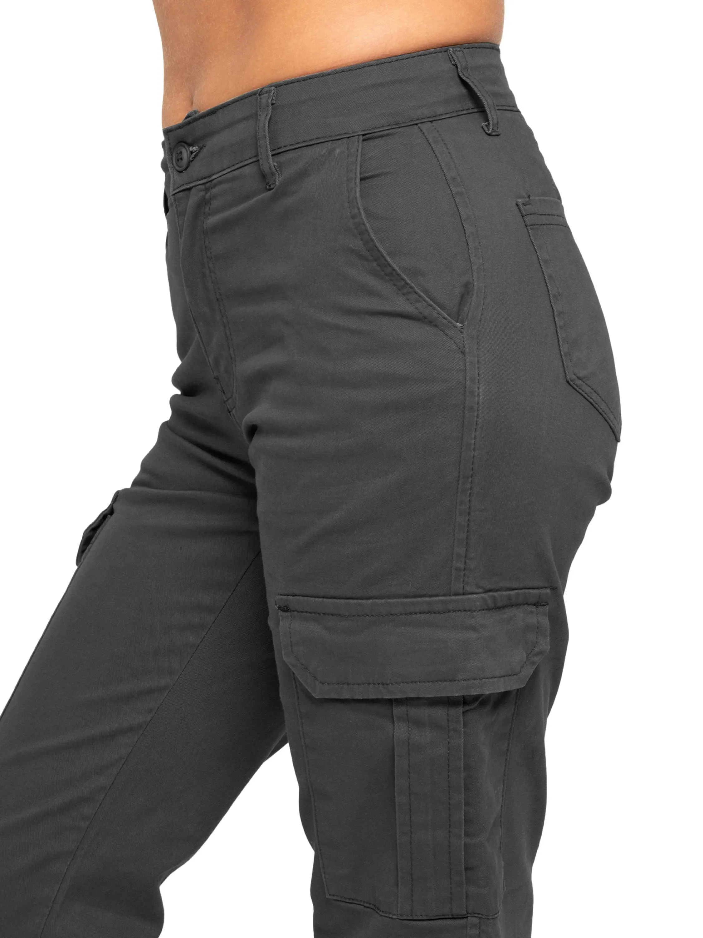 Enzo | Womens Stretch Cargo Jeans