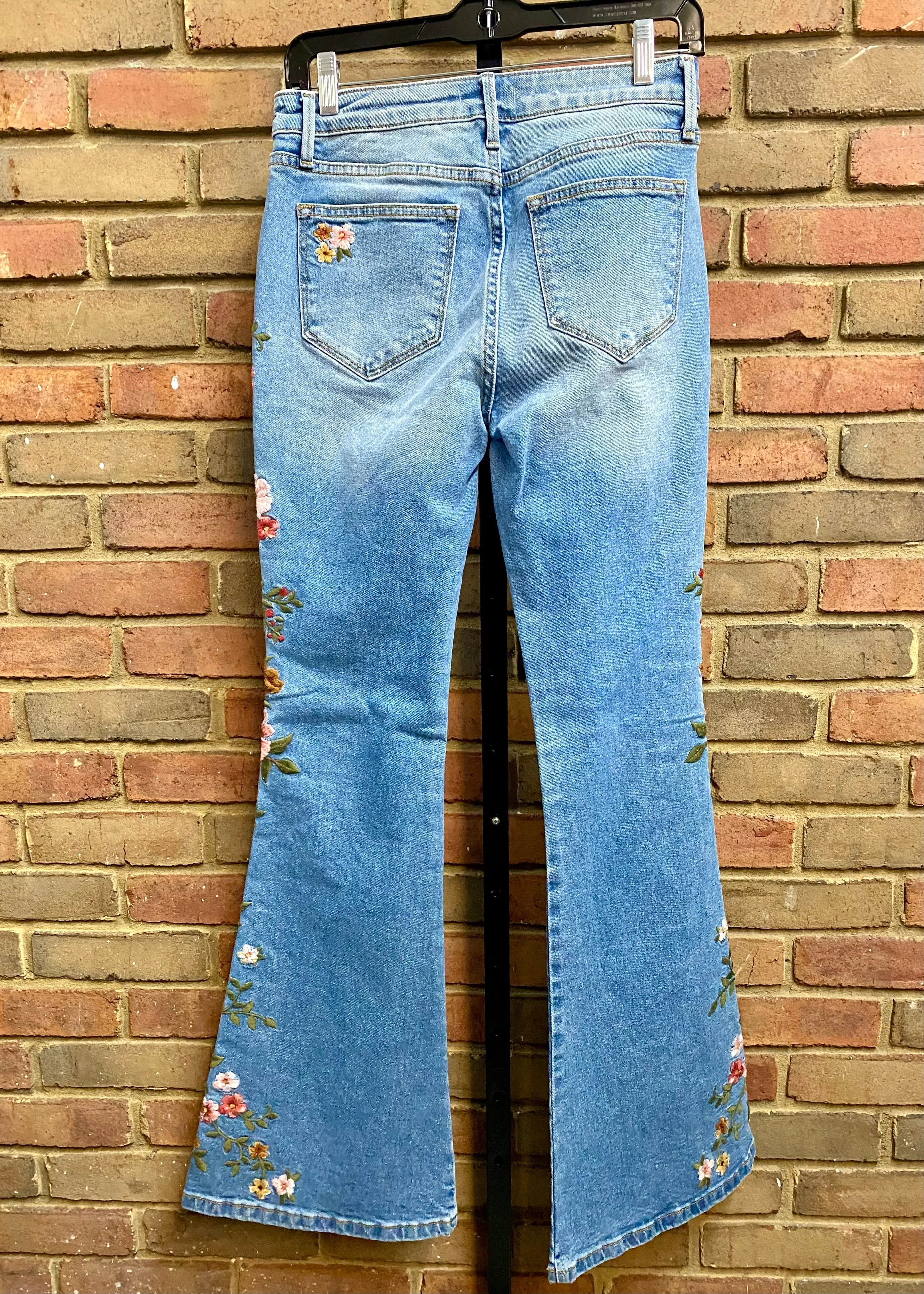 Farrah Embroidery Flare Jean #159