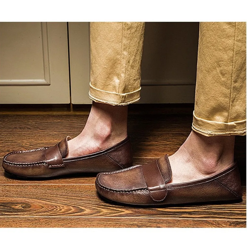 Flat Low Top Round Toe Casual Loafer for Men