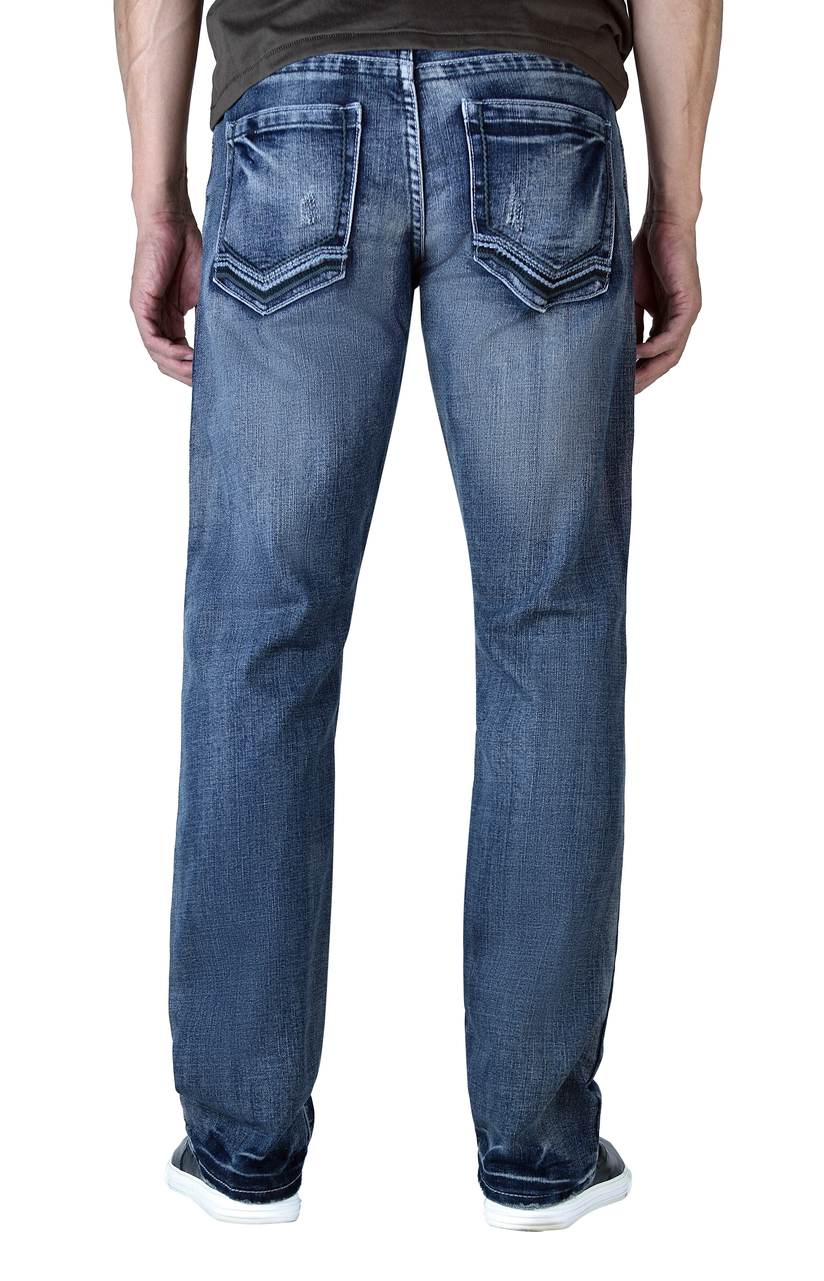 Flypaper Mens Straight Jeans Silver Haze Regular Fit