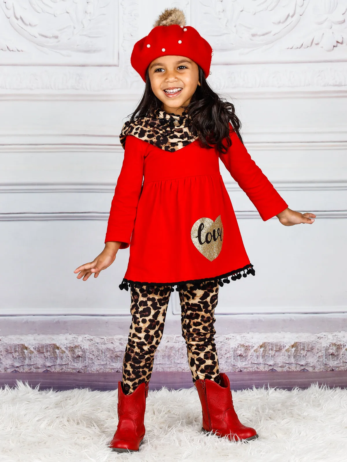 Girls Too Much Love Tunic and Legging Set