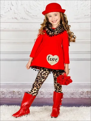 Girls Too Much Love Tunic and Legging Set