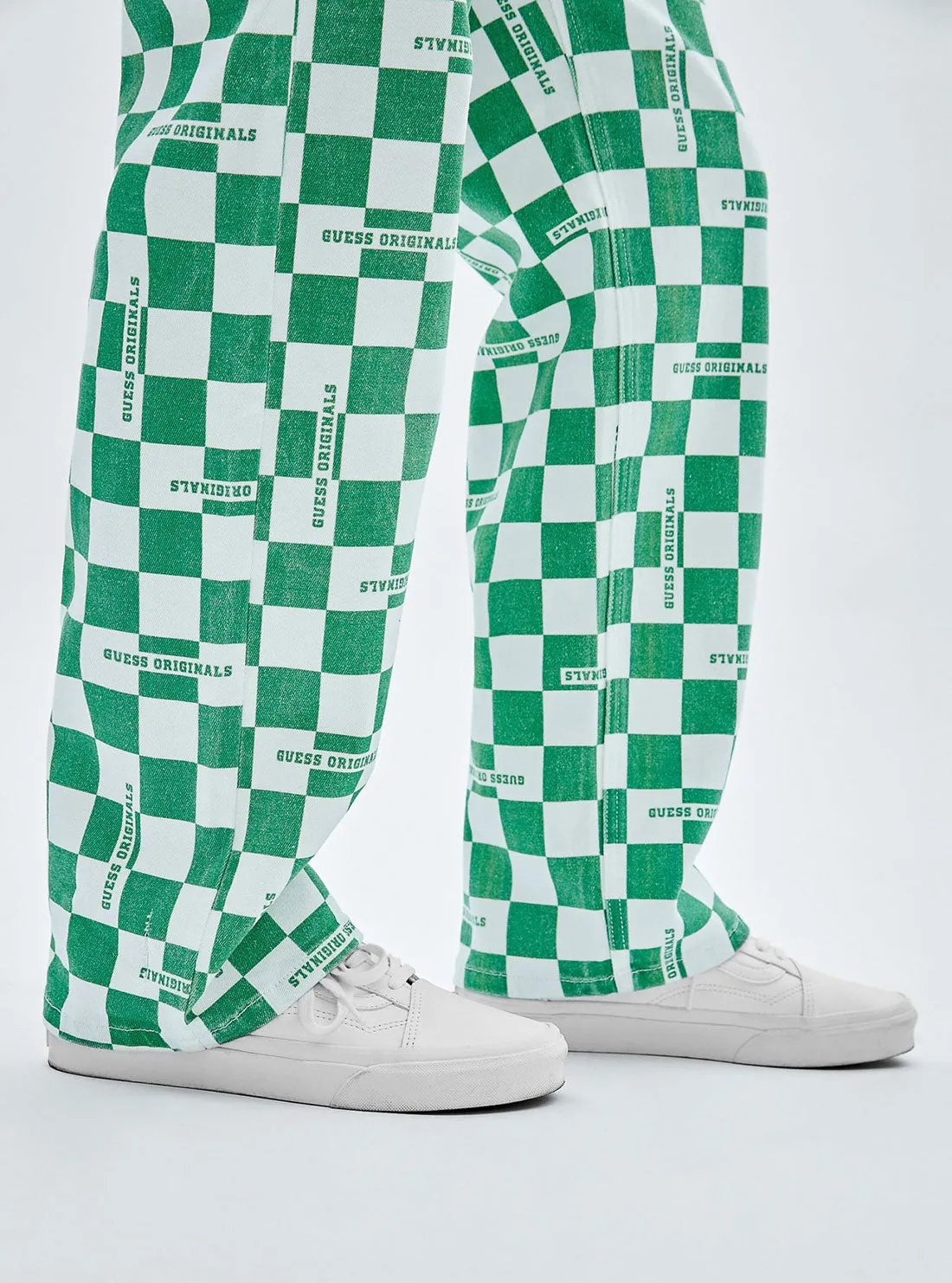 Guess Originals Green Checkered Carpenter Pants