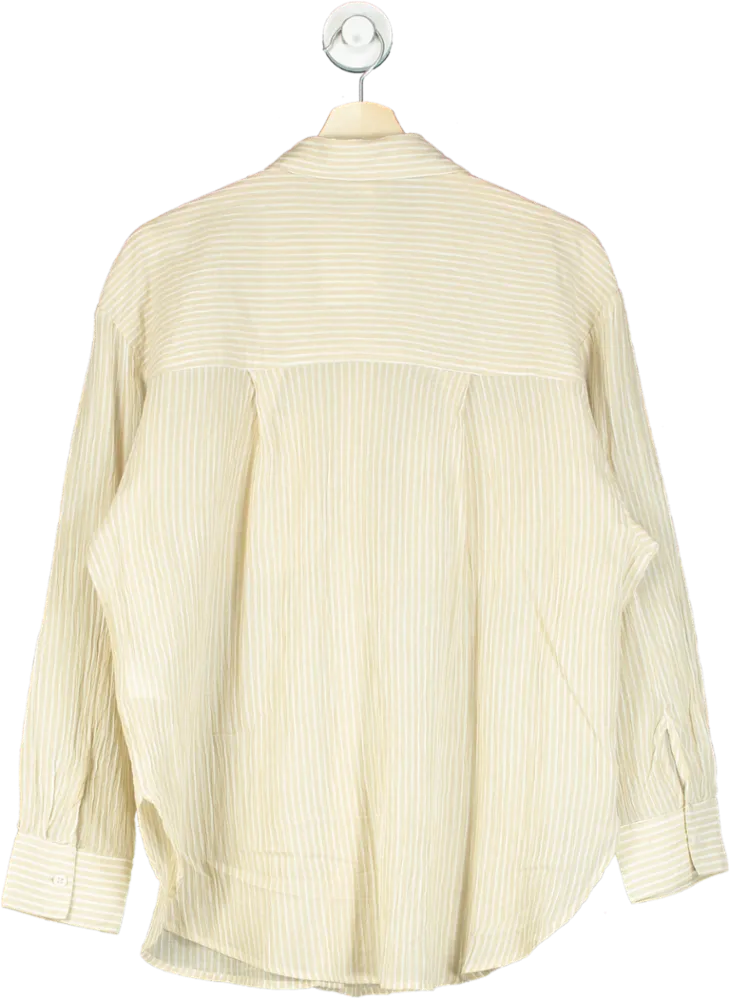 H&M Beige Striped Shirt UK S