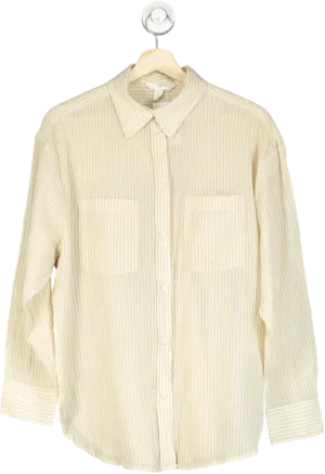 H&M Beige Striped Shirt UK S