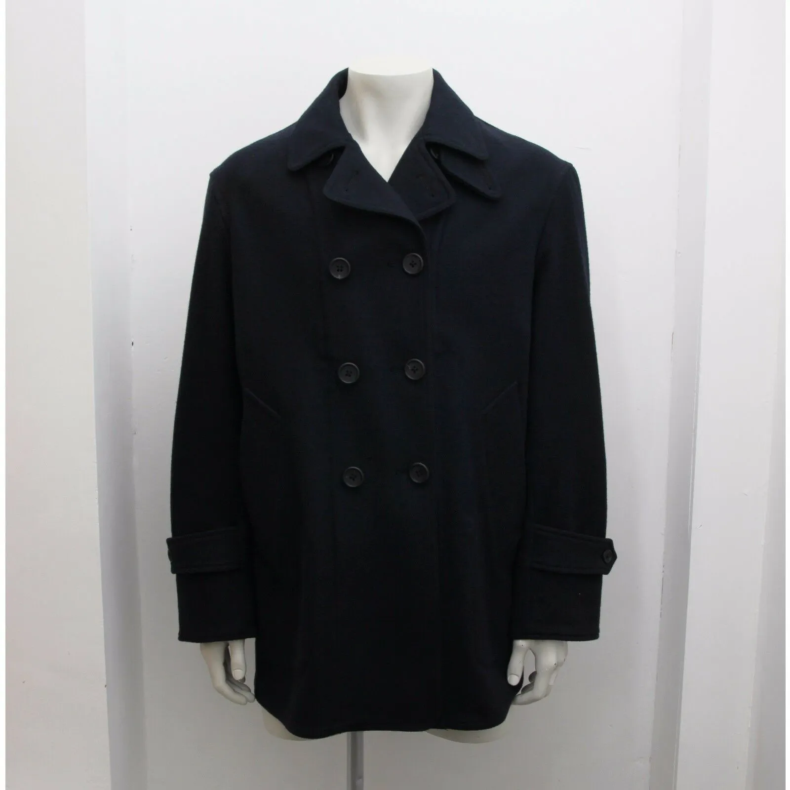 Heavy Navy Wool Peacoat Jacket