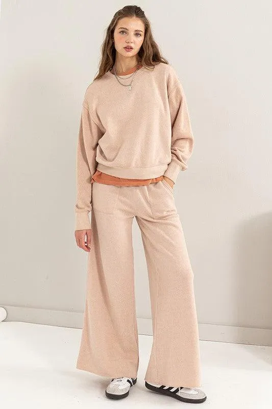 High Rise Wide Leg Drawstring Pants