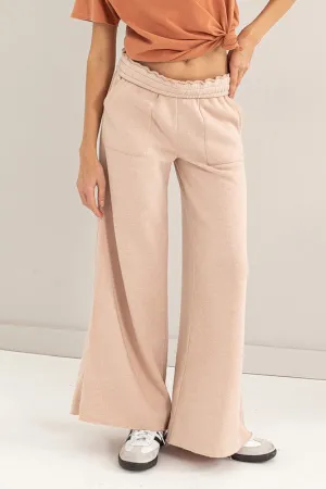 High Rise Wide Leg Drawstring Pants