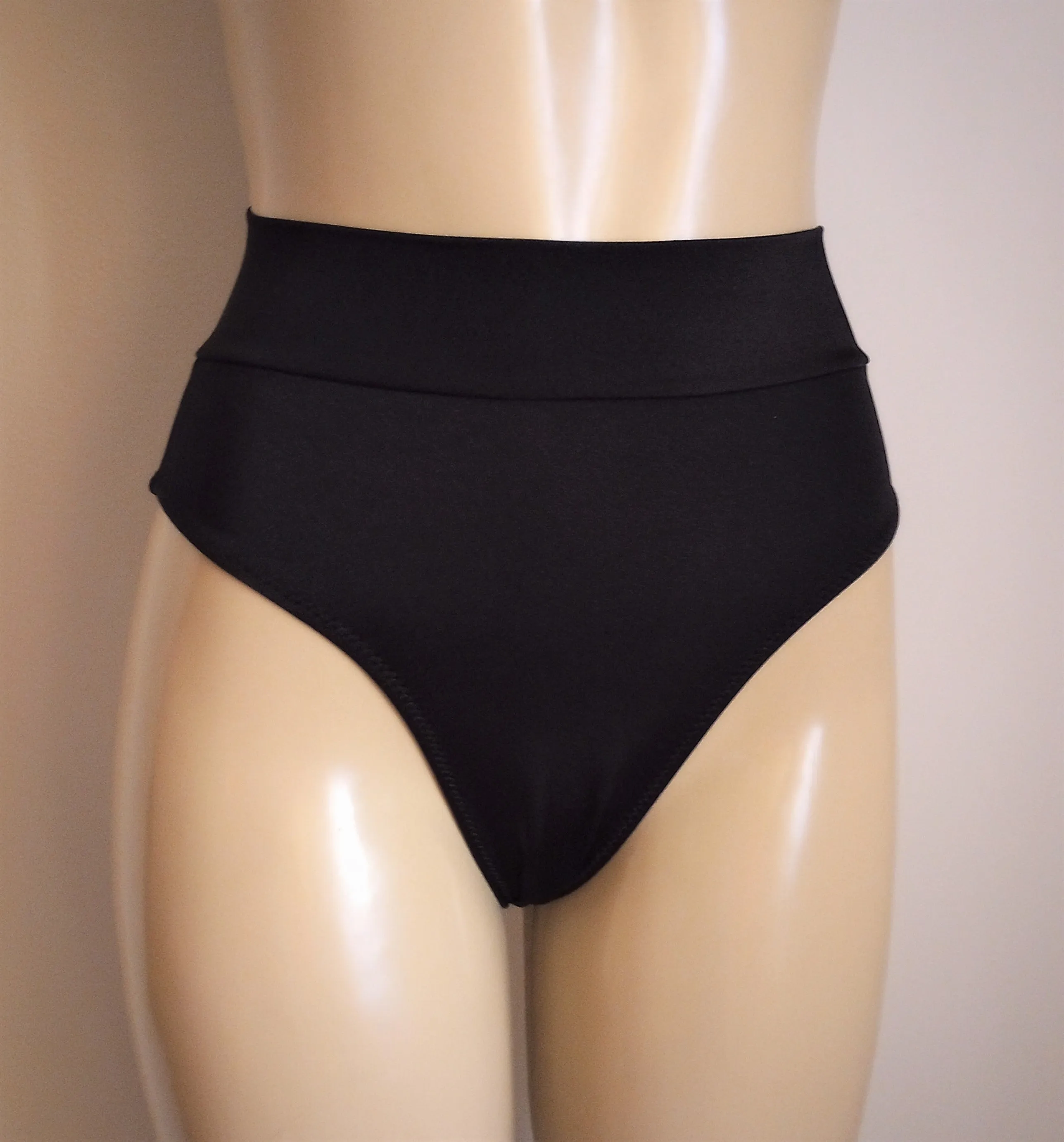 High Waist Banded Bikini Bottoms