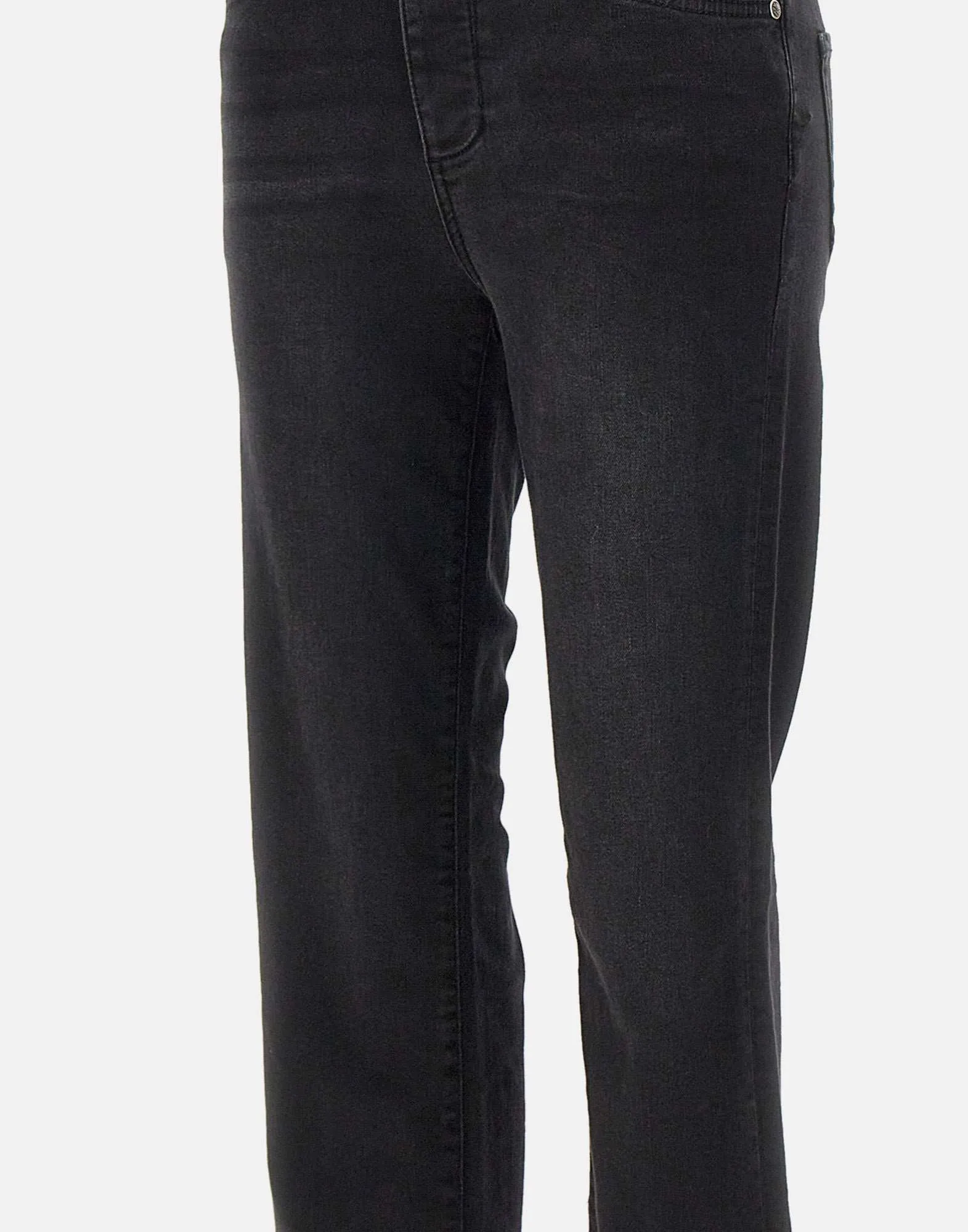 High Waist Black Stretch Denim Jeans