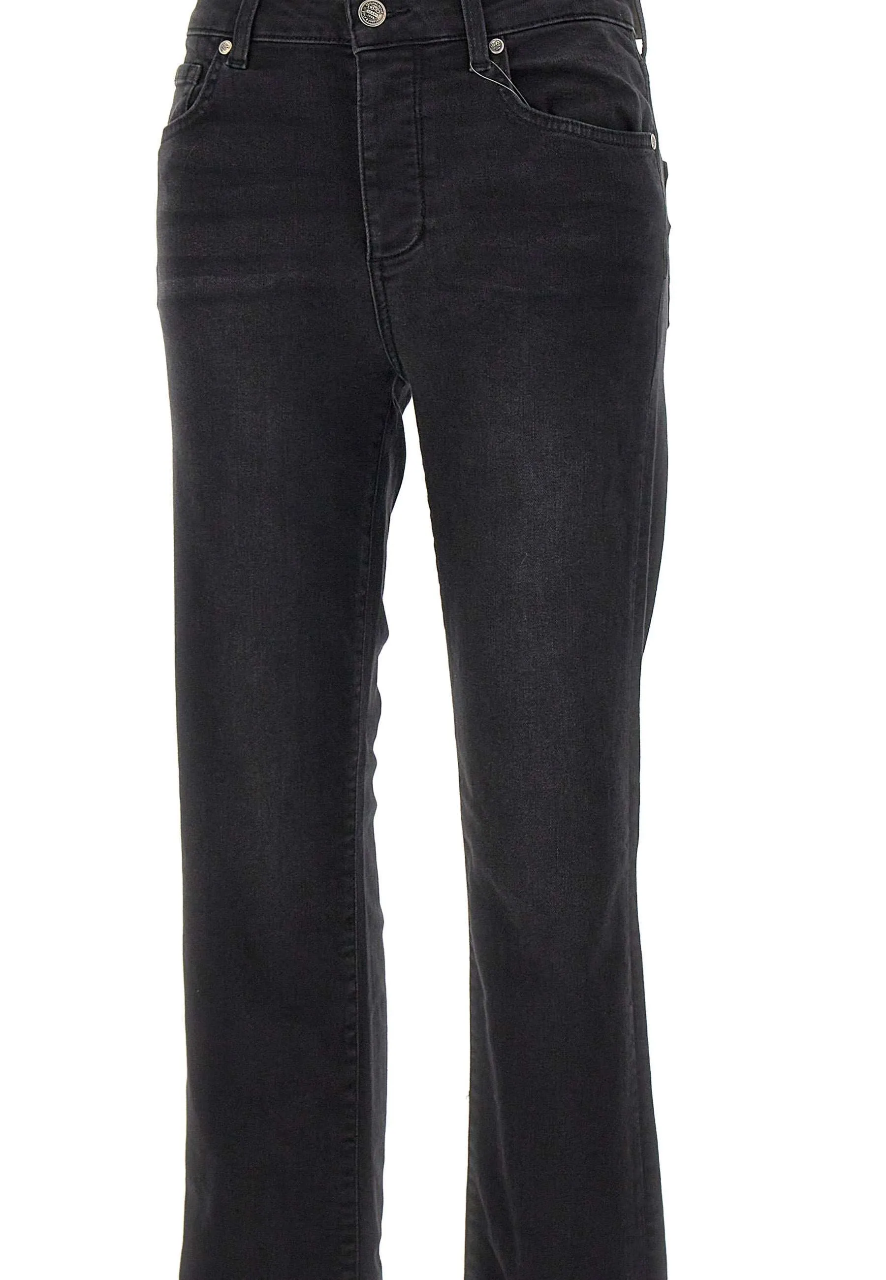 High Waist Black Stretch Denim Jeans