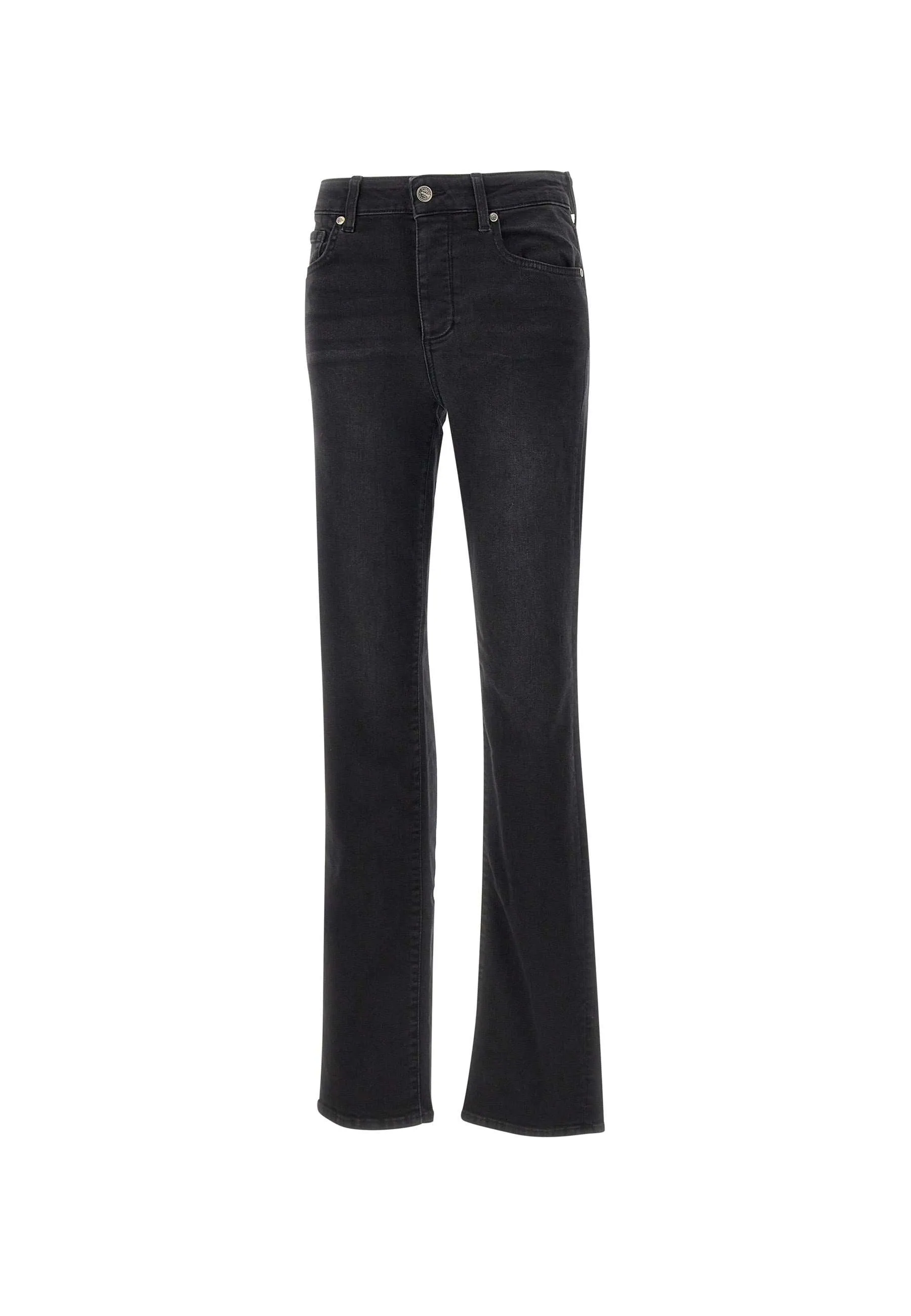 High Waist Black Stretch Denim Jeans