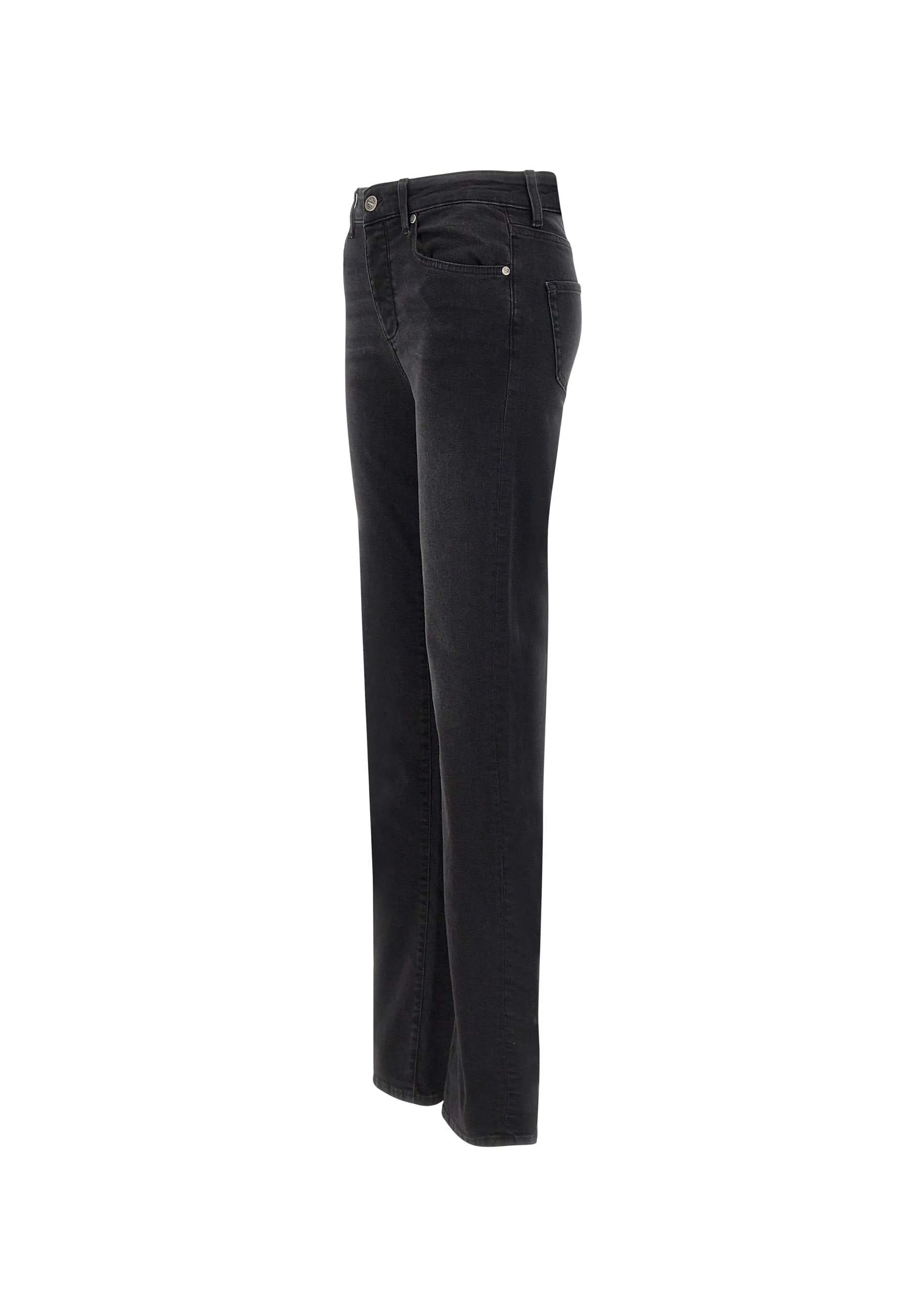 High Waist Black Stretch Denim Jeans