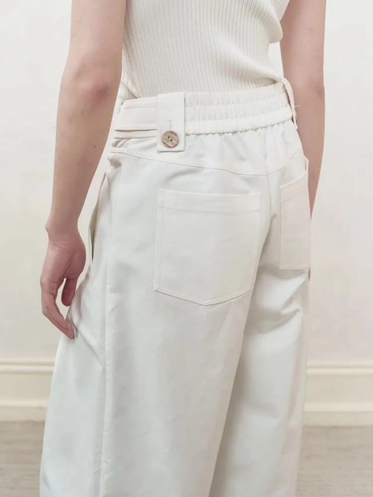 High Waist Straight Leg Wide Leg Casual Pants【s0000008187】