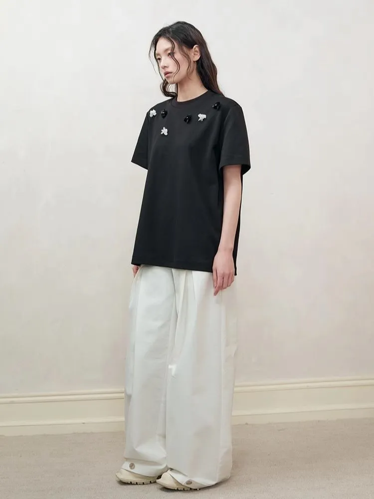 High Waist Straight Leg Wide Leg Casual Pants【s0000008187】