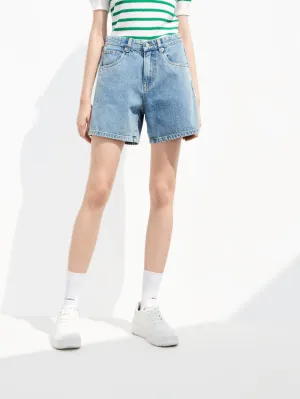 High Waist Straight Shorts