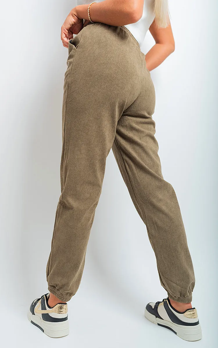 High Waisted Drawstring Trouser With Pockets