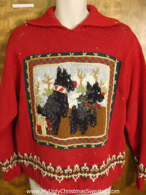 Holiday Westie Dogs Tacky Xmas Sweater