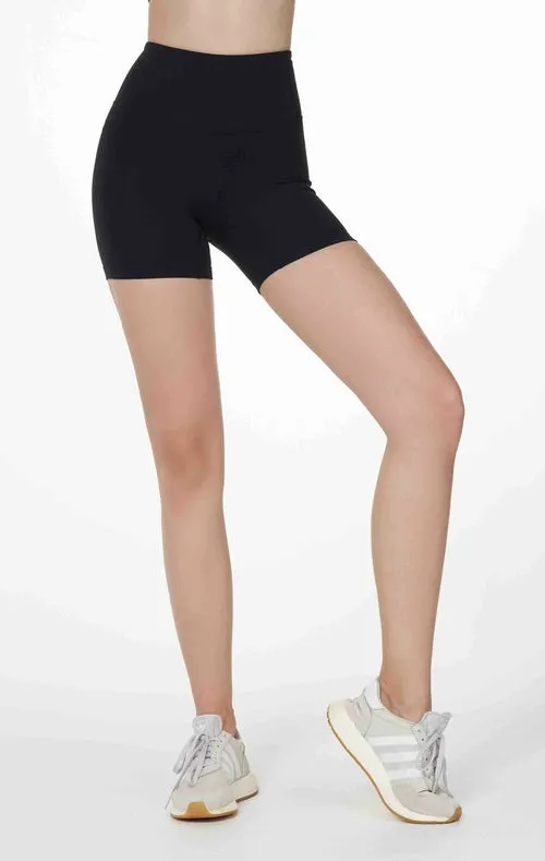 Hybrid Cloudlux Shorts High Waist (tight) - Stone Grey