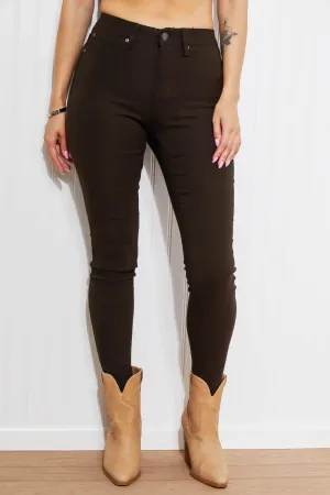 Hyper Stretch Full Size Mid Rise Skinny Jeans