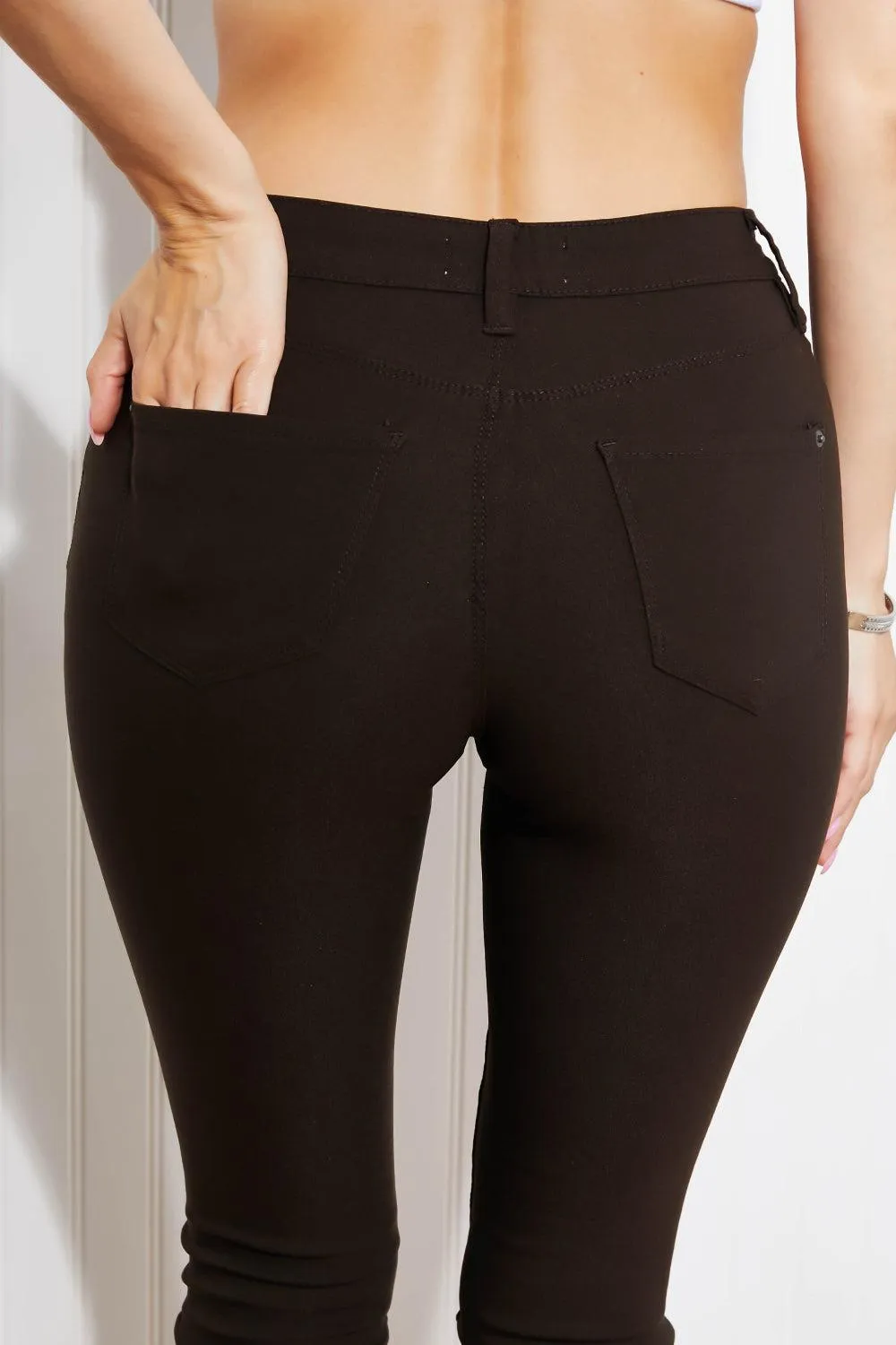 Hyper Stretch Full Size Mid Rise Skinny Jeans