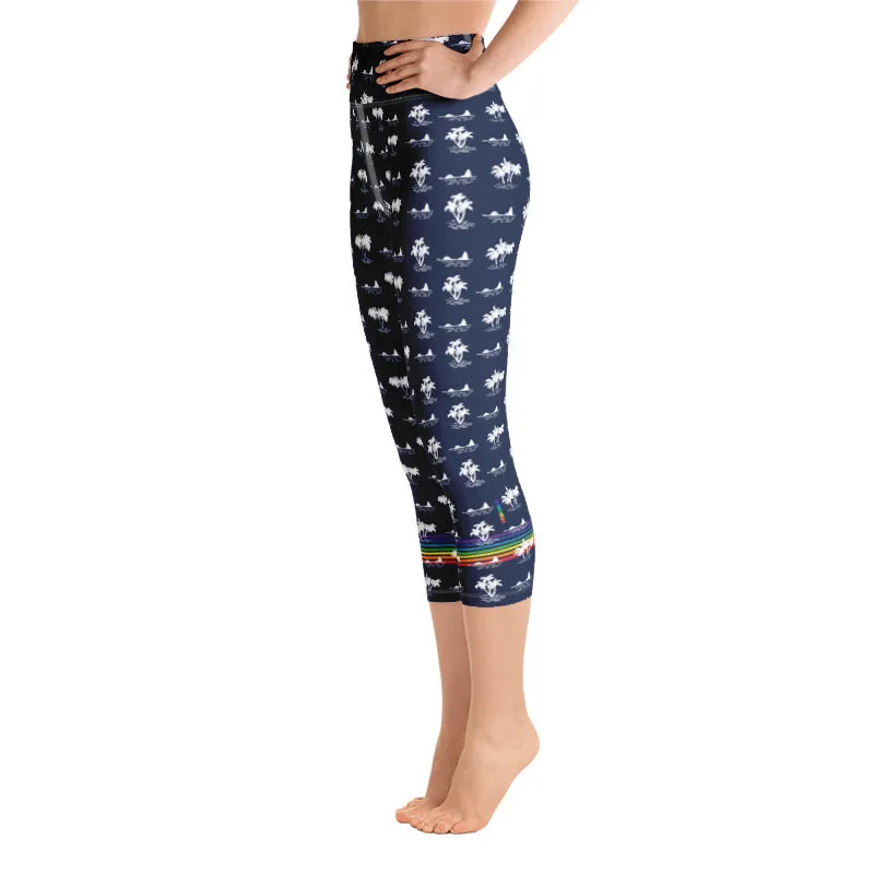 Island Dream High Waist Yoga Capri Leggings