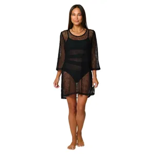 J Valdi Fiji Scoop Neck Tunic Coverup - Black