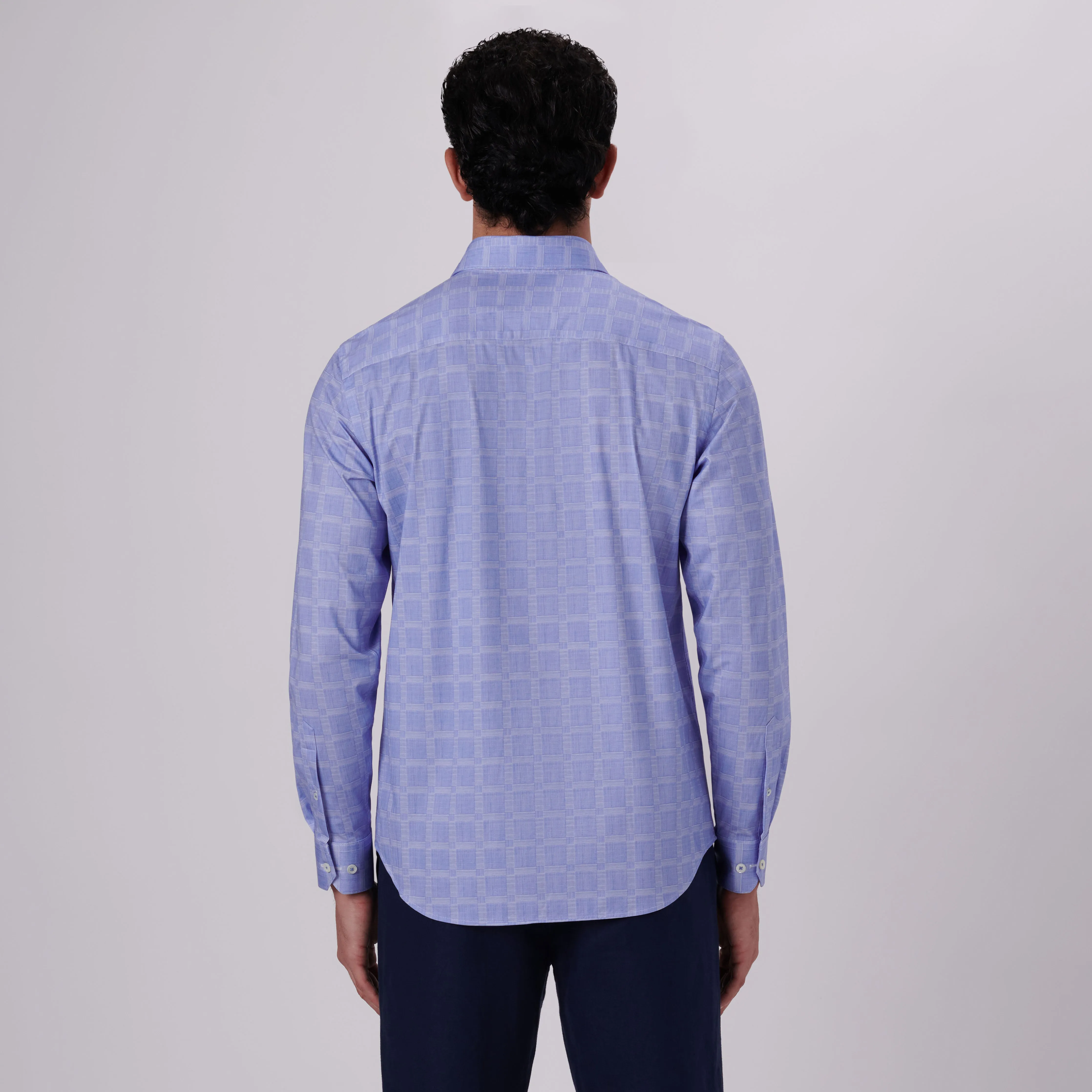 James Windowpane Check Print OoohCotton Shirt