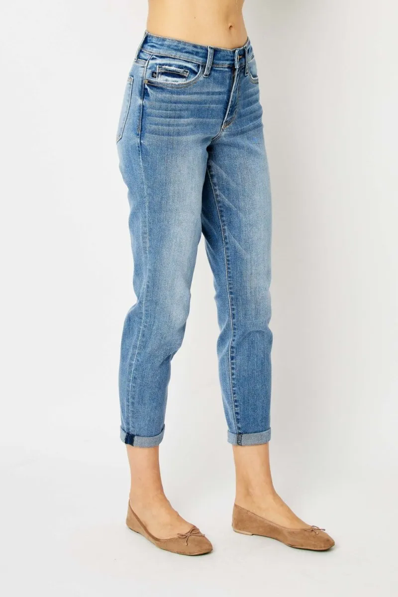 Jennifer - Judy Blue Cuffed Slim Jeans