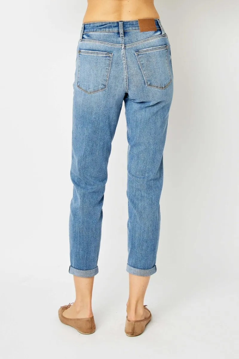 Jennifer - Judy Blue Cuffed Slim Jeans