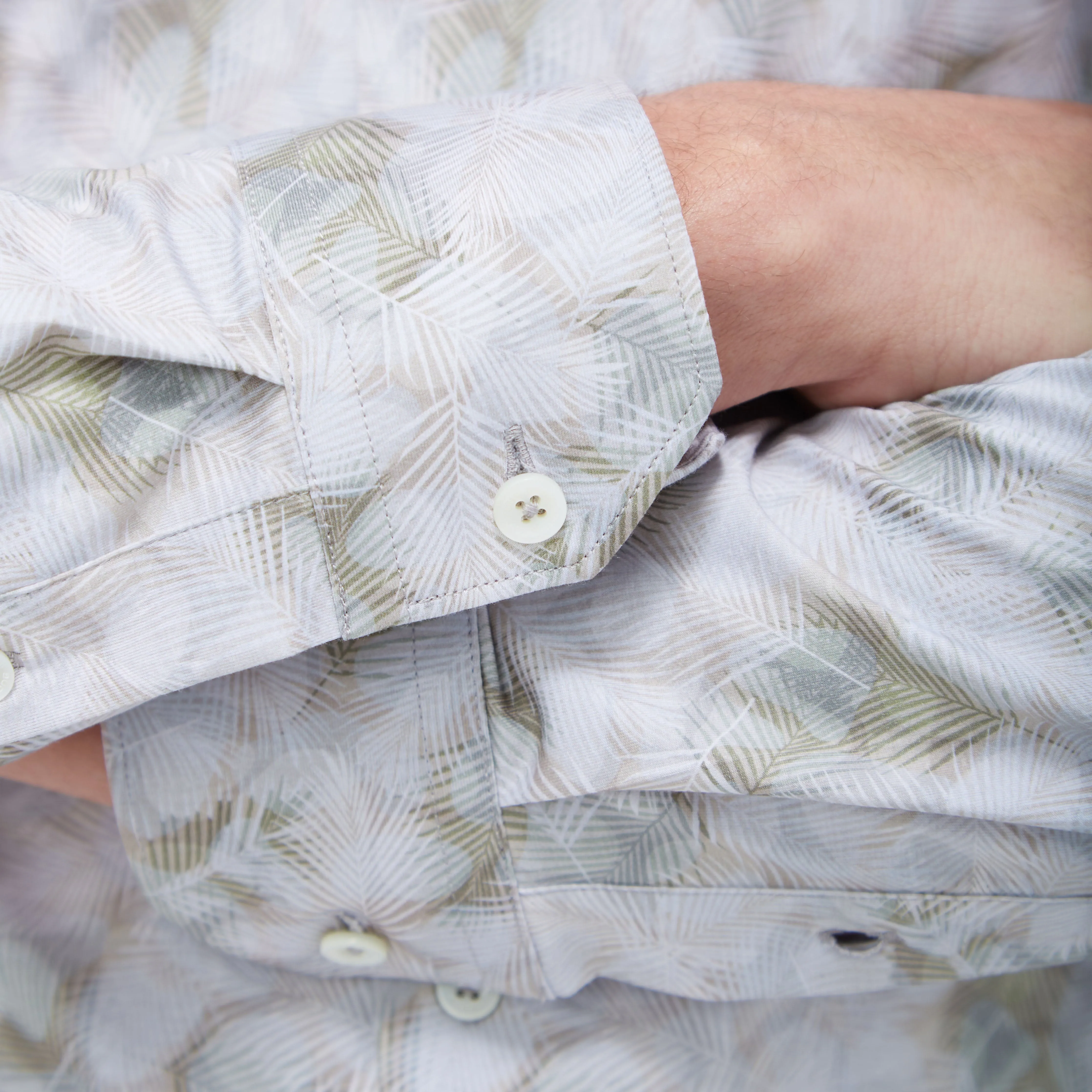 Jimmy Double Sided Leaf/Solid OoohCotton Shirt