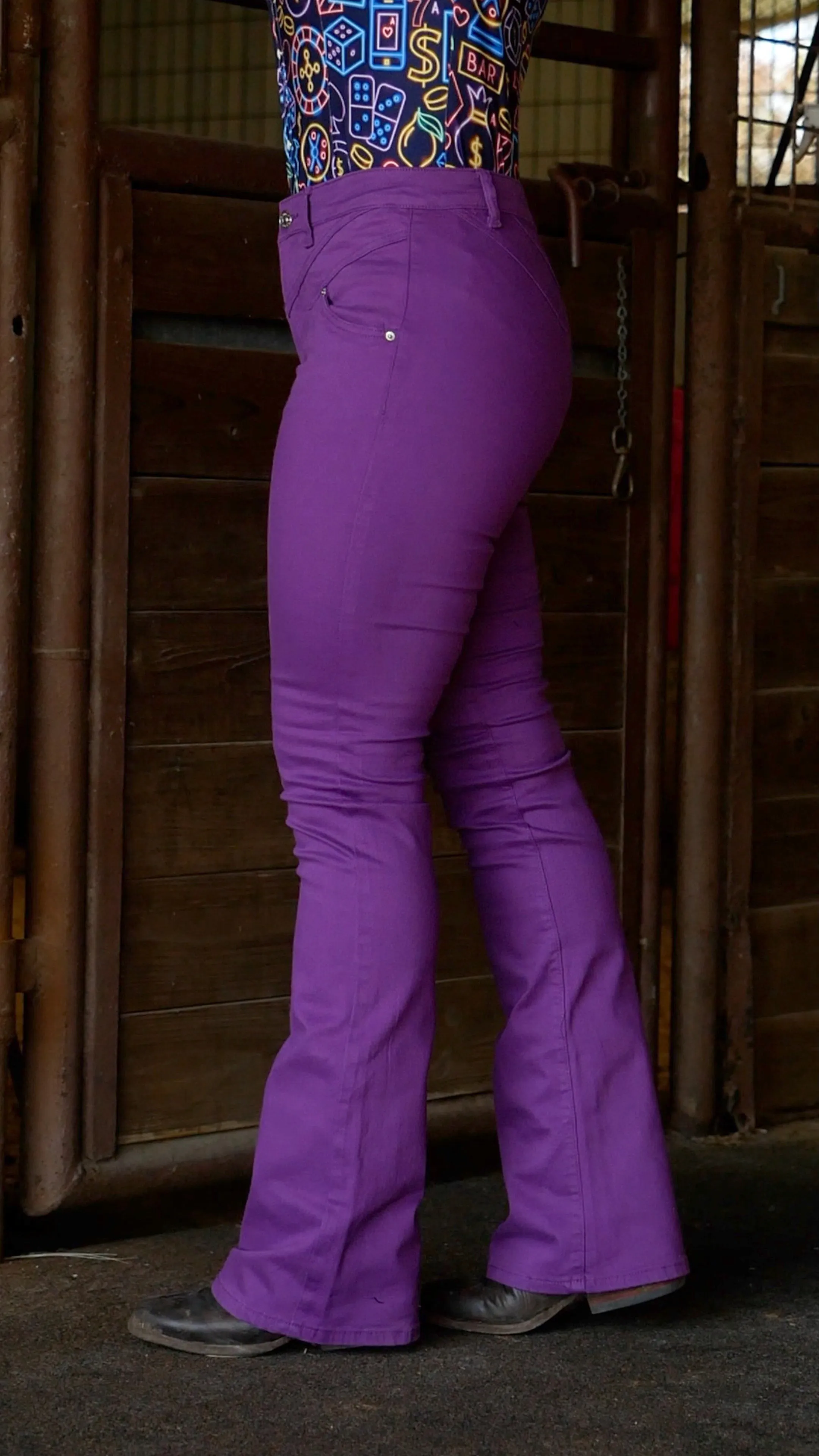 JOLENE BOOTCUT JEANS - PURPLE