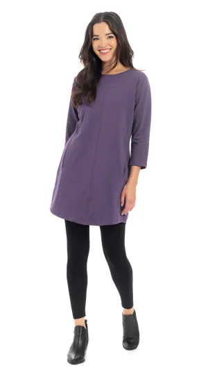 Kaia Dress - dusk purple - organic cotton