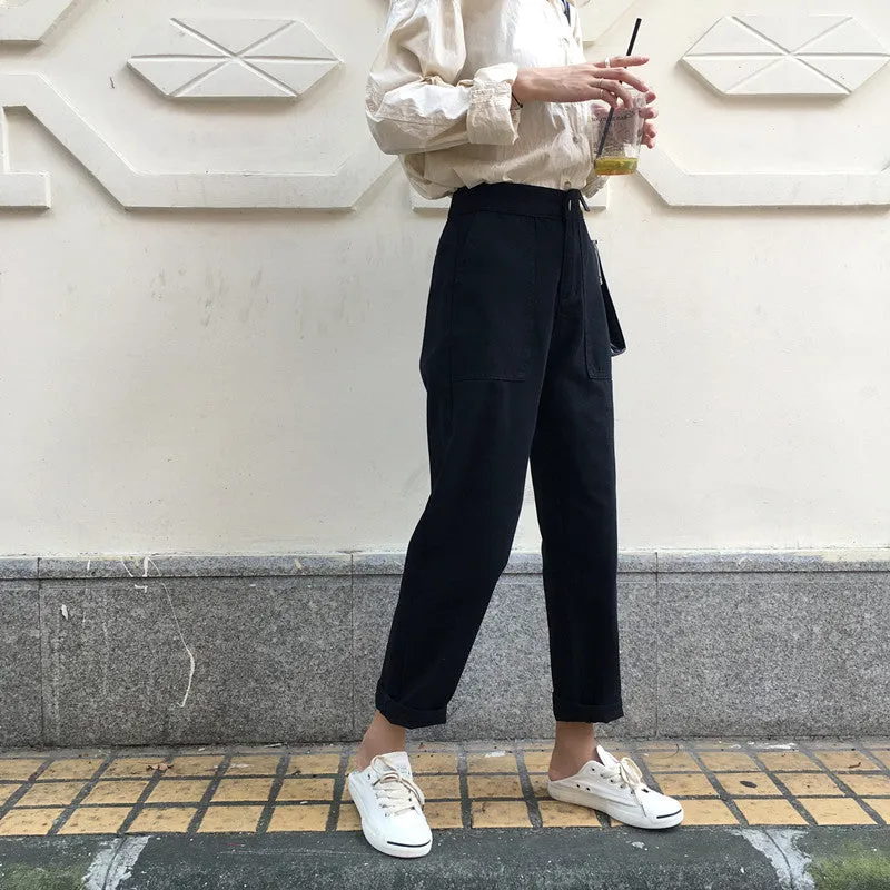 [Korean Style] Ginna High Waist Casual Denim Jeans