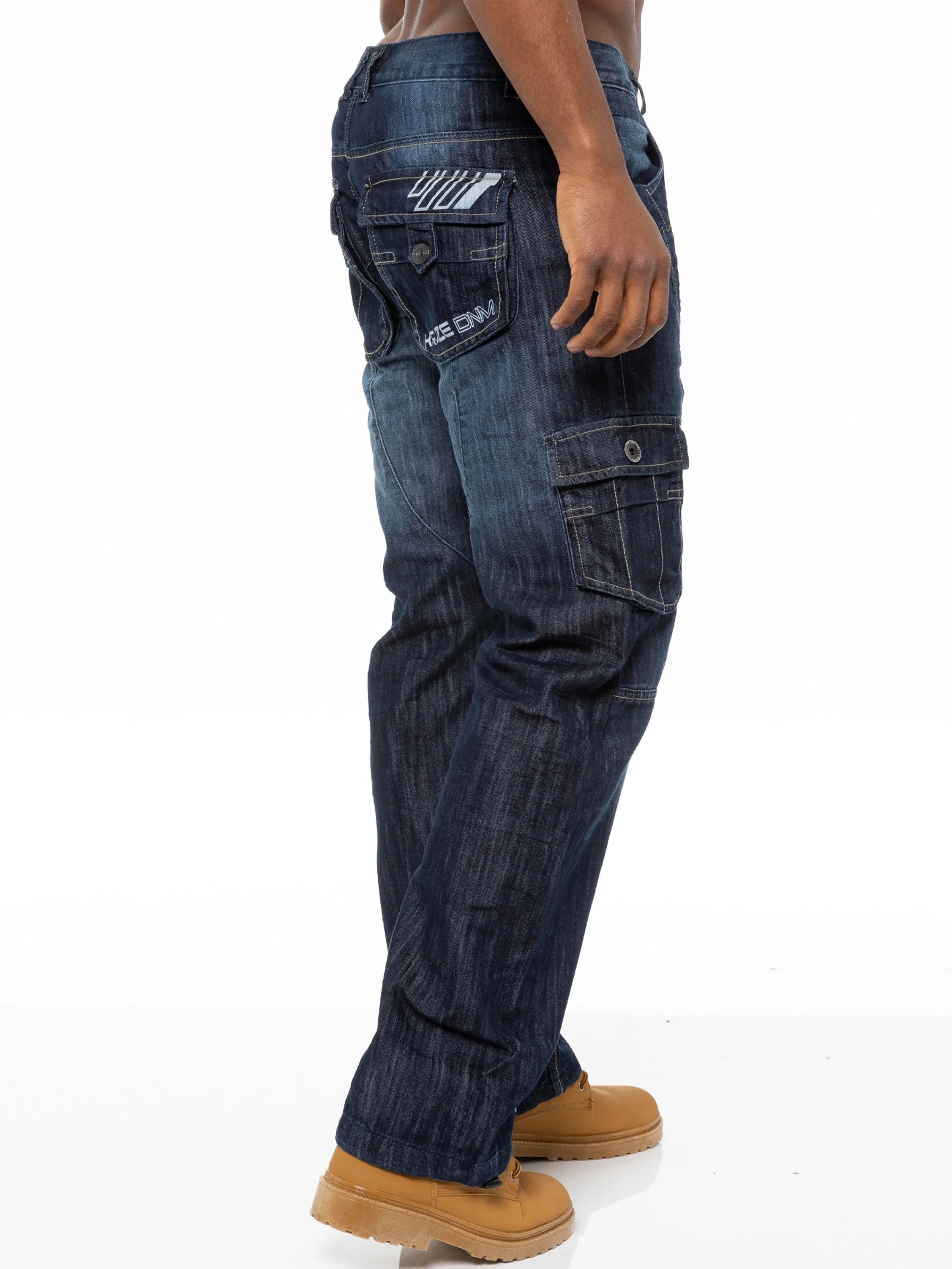 Kruze | Mens Cargo Combat Jeans