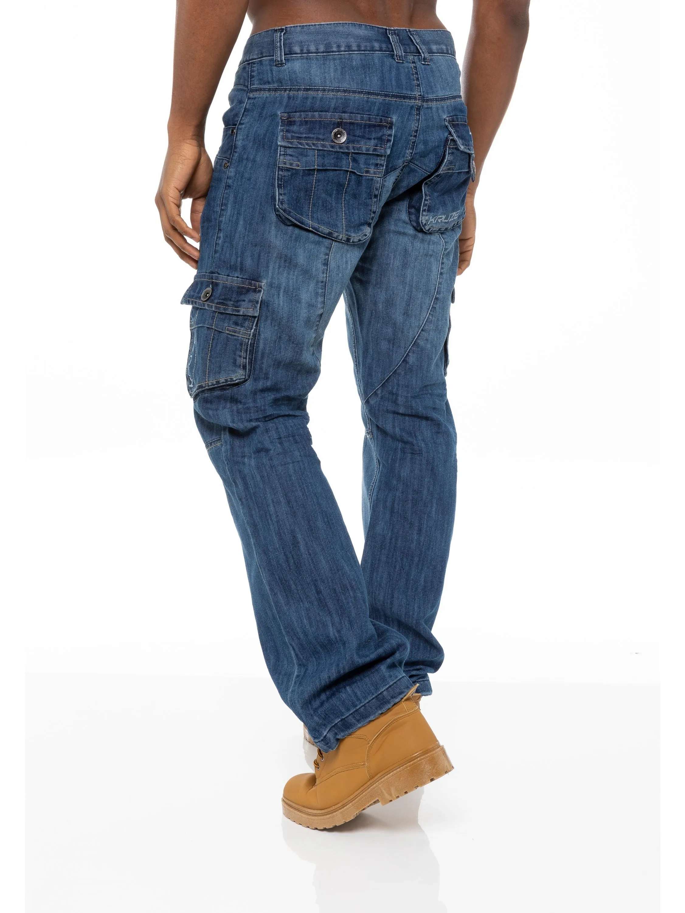 Kruze | Mens Cargo Combat Jeans