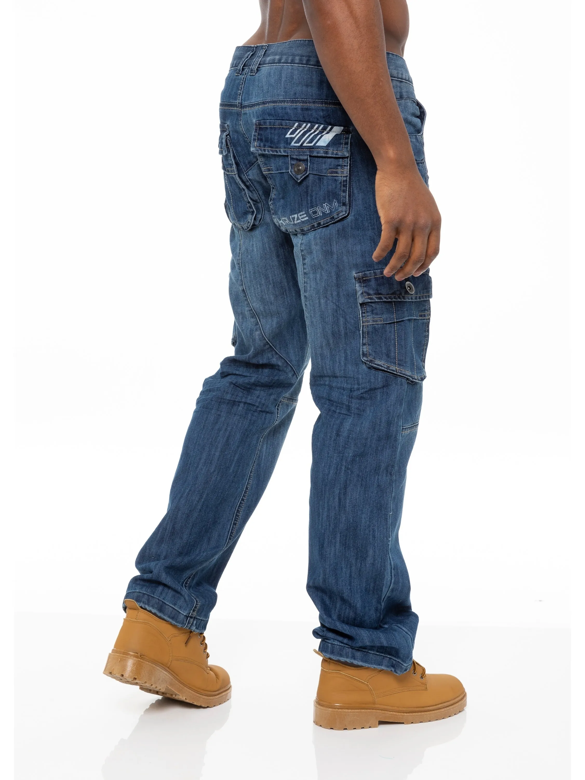 Kruze | Mens Cargo Combat Jeans