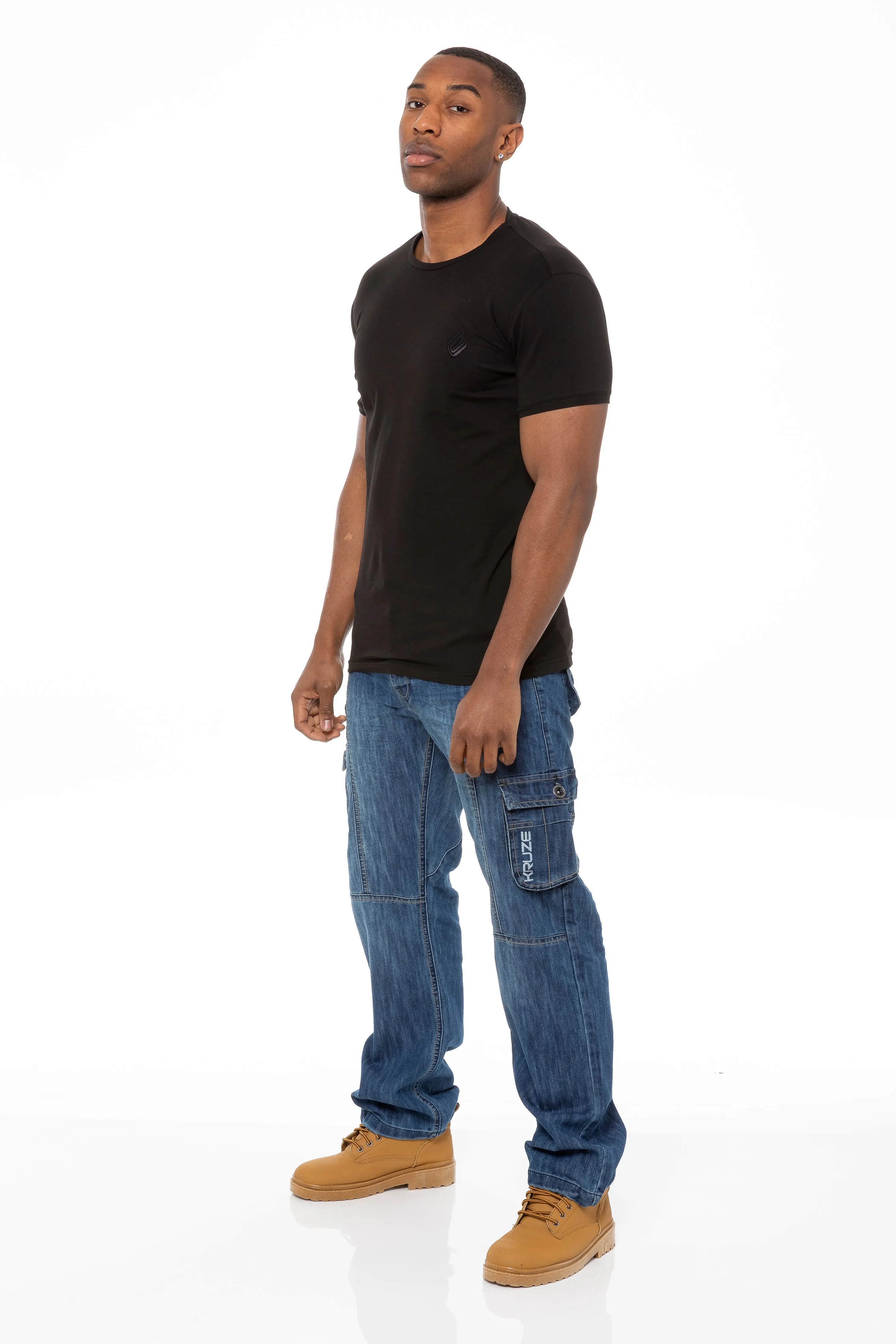 Kruze | Mens Cargo Combat Jeans