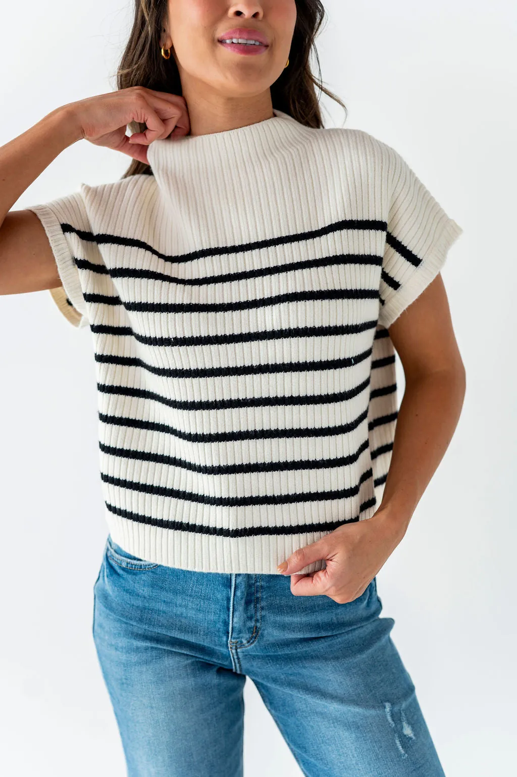 Kya Sweater Top in Ivory