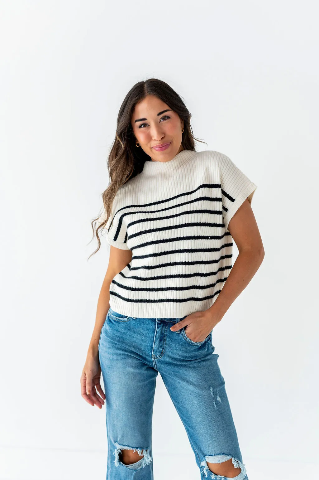 Kya Sweater Top in Ivory