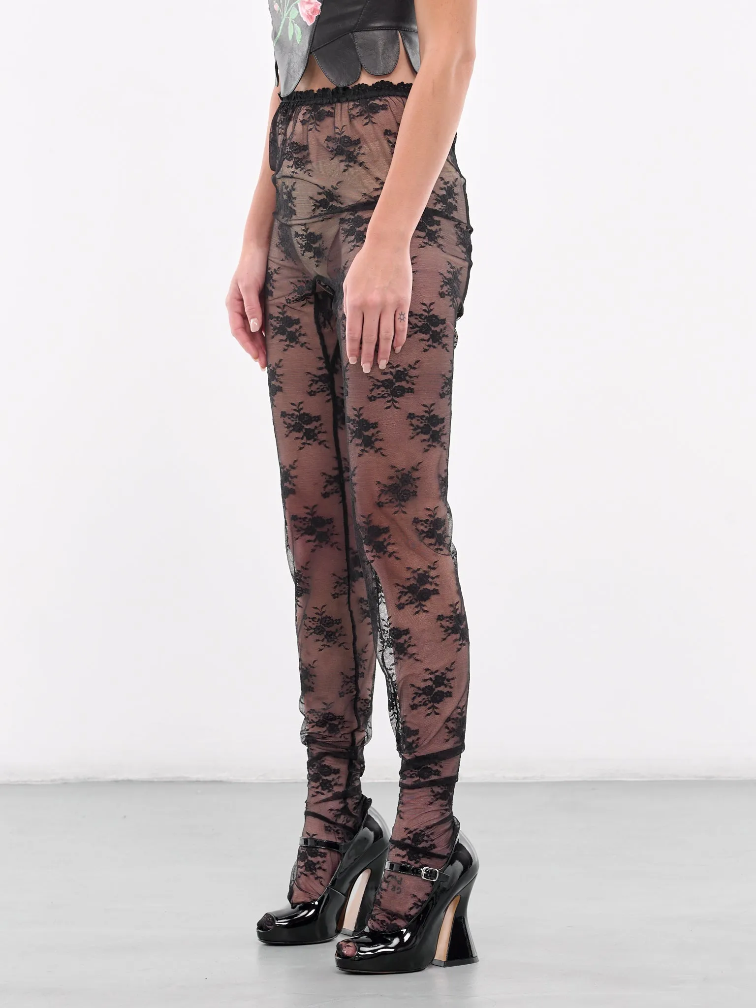 Lace Leggings (00TR08BK-BLACK)